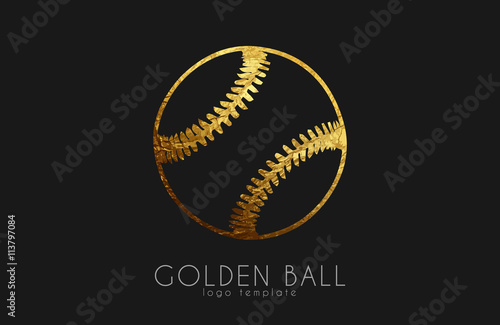 baseball game design. baseball ball. golden ball. sport logo. baseball logo