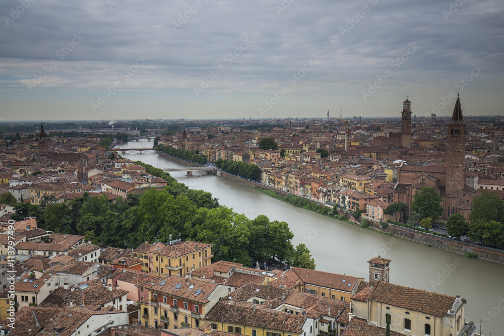 Verona, View of the City from Piazzale Castel San Pietro