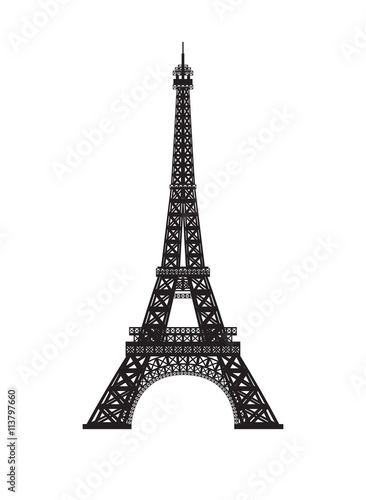 Fototapeta Naklejka Na Ścianę i Meble -  Eiffel tower vector illustration.