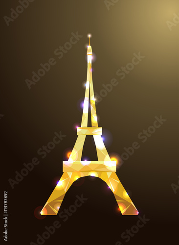 Eiffel tower vector illustration.