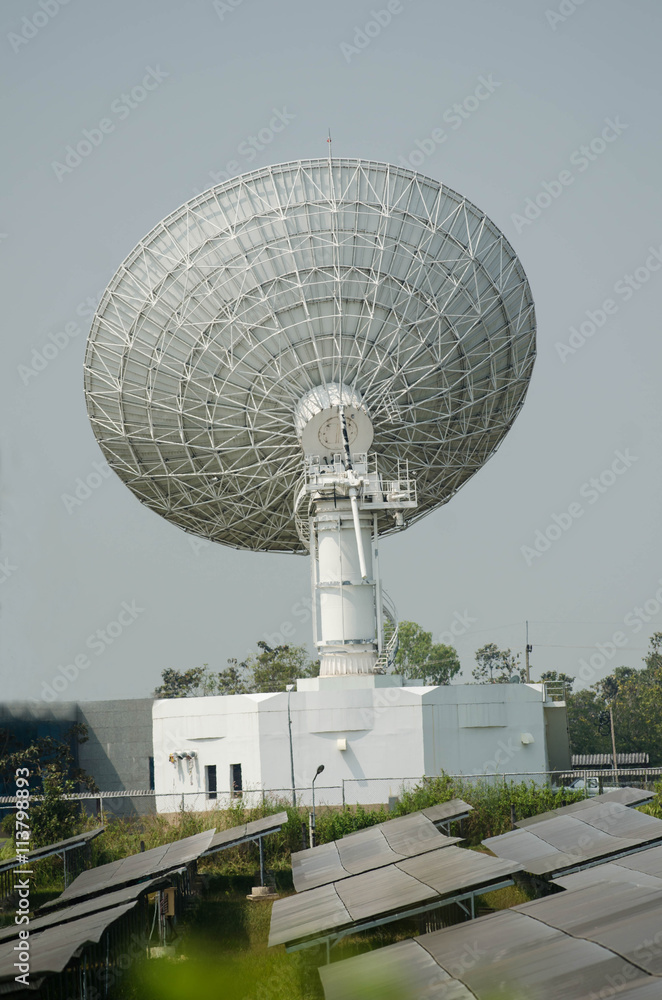 parabolic satellite dish