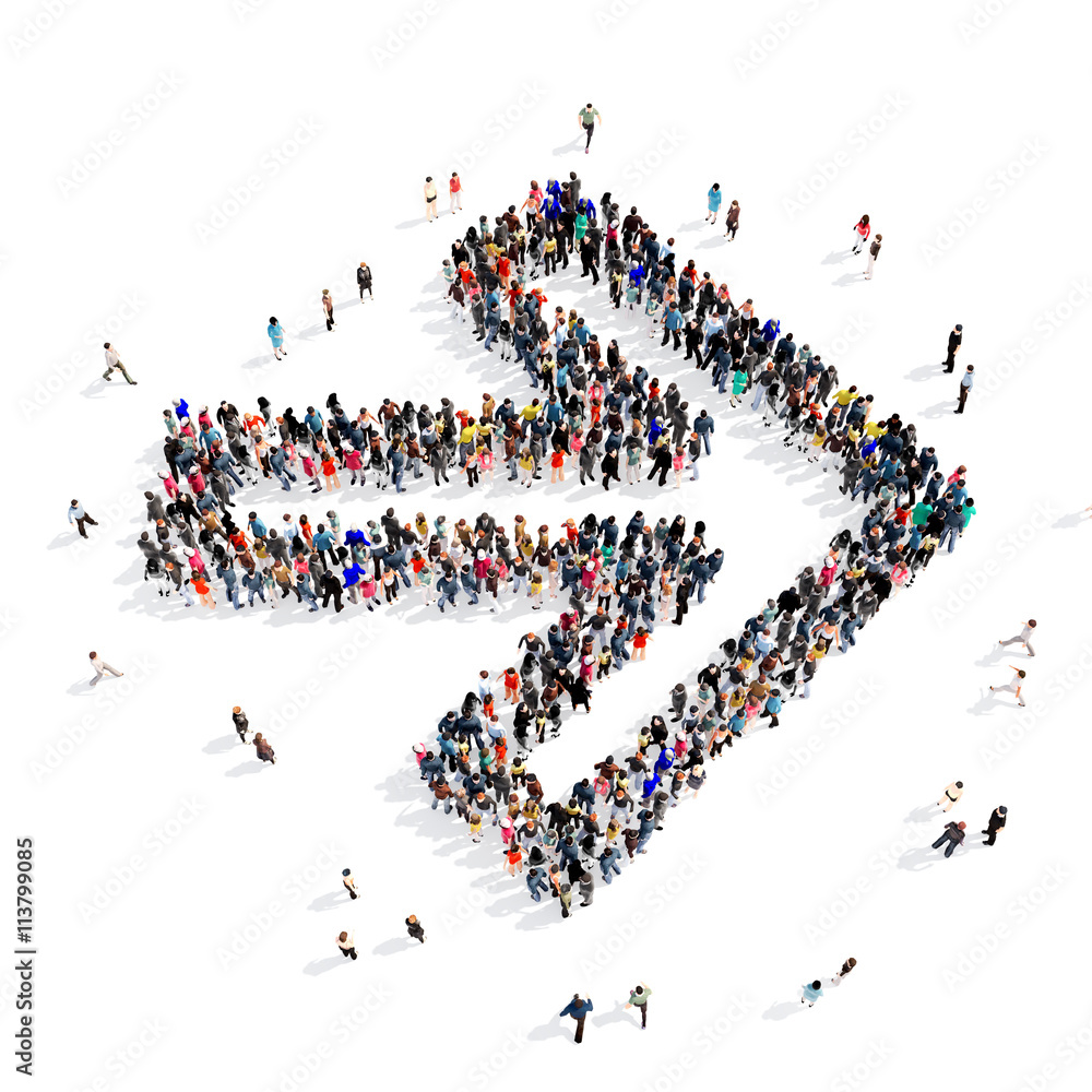 people group arrow 3d people group arrow 3d