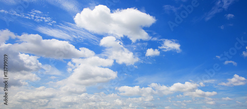 blue sky with cloud closeup