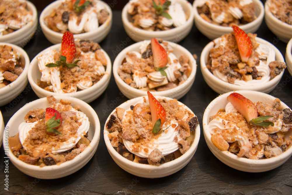 banoffee dessert served with bananas. banoffee dessert served with bananas.
