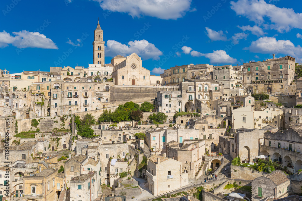 Beautiful town of Matera, Unesco heritage, Basilicata region, Italy
