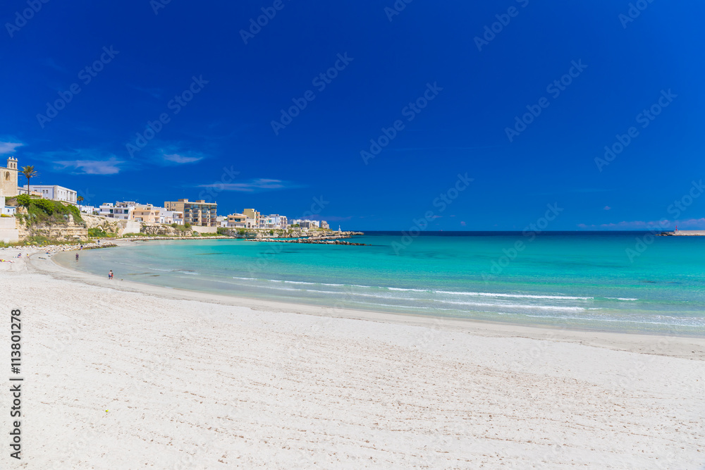 Beautiful town of Otranto and its beach, Salento peninsula, Puglia region, Italy Beautiful town of Otranto and its beach, Salento peninsula, Puglia region, Italy