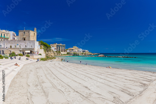 Beautiful town of Otranto and its beach, Salento peninsula, Puglia region, Italy
