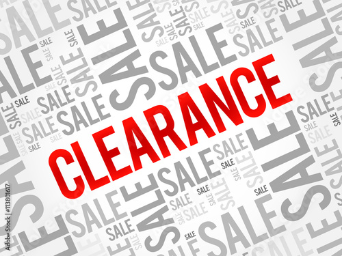 Clearance sale words cloud, business concept background