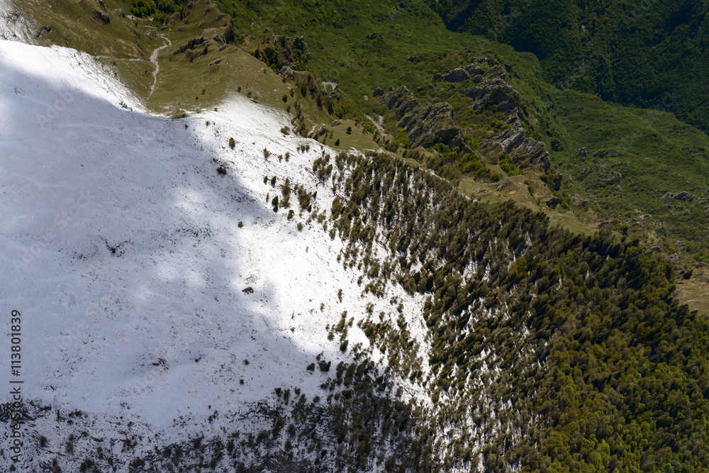 Fototapeta premium sprimg snow on Arera slopes, Orobie, italy