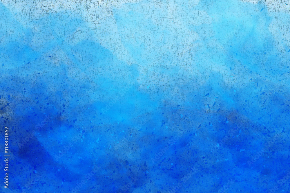 Abstract colourful watercolour background in shades of blue