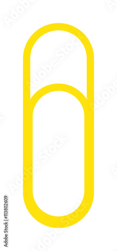 Paper clip office supply vector
