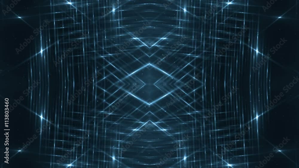 VJ Fractal blue kaleidoscopic background. Background motion with fractal design. Disco spectrum lights concert spot bulb. Light Tunnel. VJ Fractal blue kaleidoscopic background. Background motion with fractal design. Disco spectrum lights concert spot bulb. Light Tunnel.