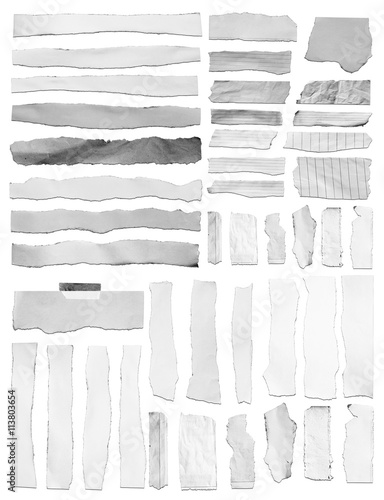 Картината върху платно white torn paper isolated over white background with clipping path