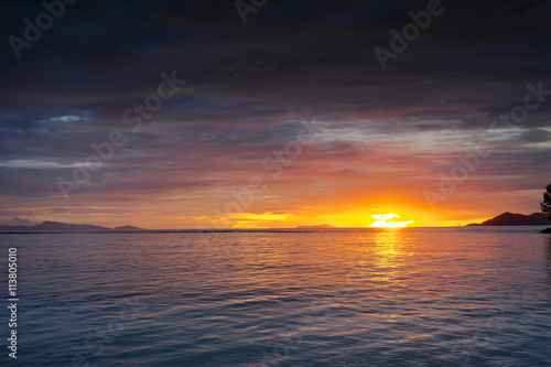 Sunset colors of Seychelles