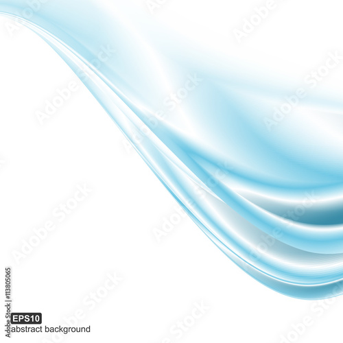 Vector abstract blue waves background