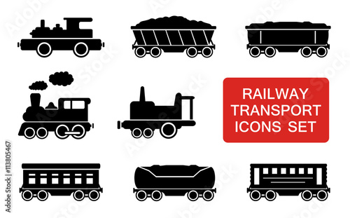railway transport icons