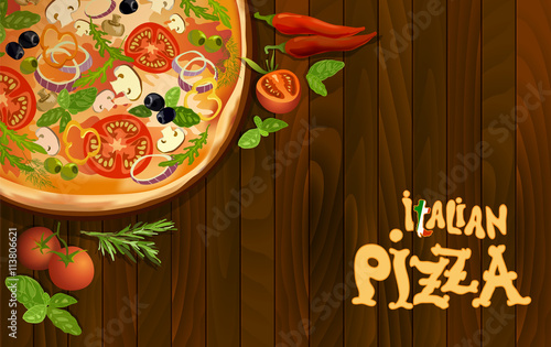 Pizza italian background