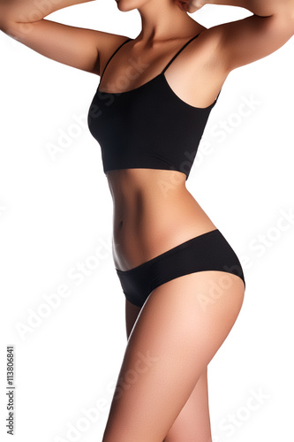 Sexy body of a beautiful woman. Beautiful woman body. Perfect shape. Fitness concept