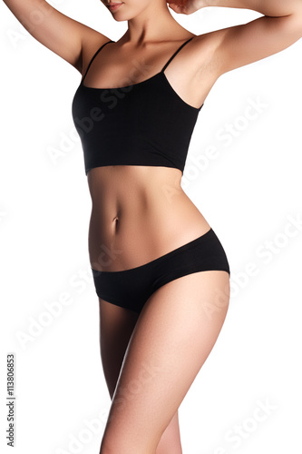 Sexy body of a beautiful woman. Beautiful woman body. Perfect shape. Fitness concept
