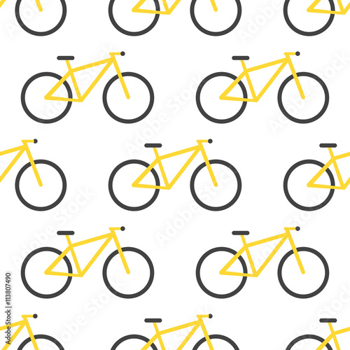Vector bicycle pattern. Flat design