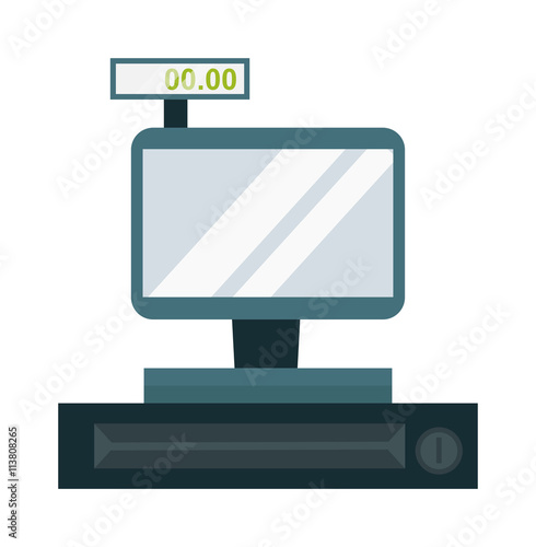 Store cash register vector illustration.