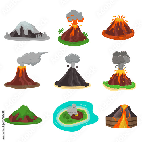Volcano vector illustration.
