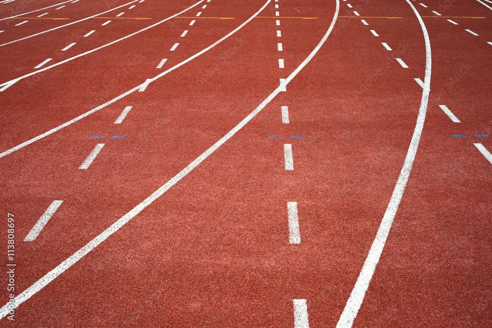 Fototapeta premium Running track on the stadium / Running track