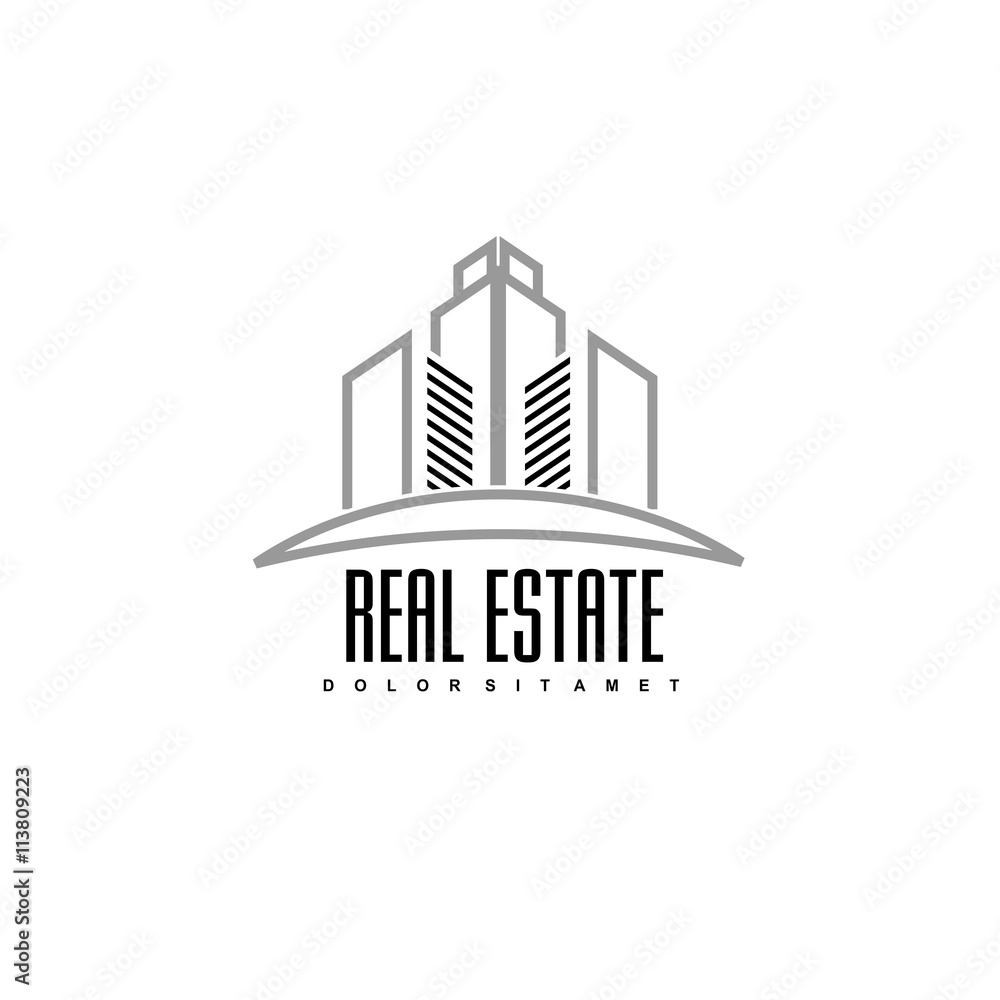 Fototapeta premium Logo template real estate, apartment, condo, house, rental, business.