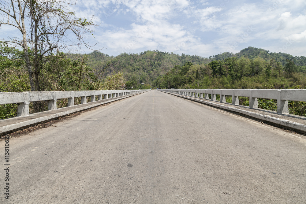 Old Cement bridge in Kanchanaburi thailand. Old Cement bridge in Kanchanaburi thailand.
