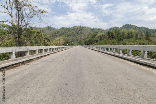 Old Cement bridge in Kanchanaburi thailand.
