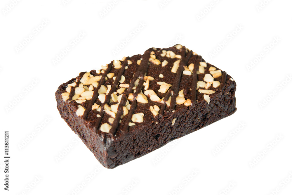 isolated chocolate brownies on a white background isolated chocolate brownies on a white background