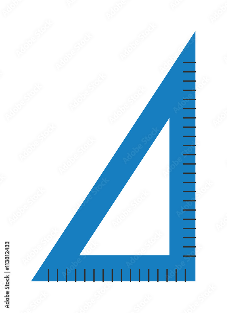 Corner ruler tool flat icon vector