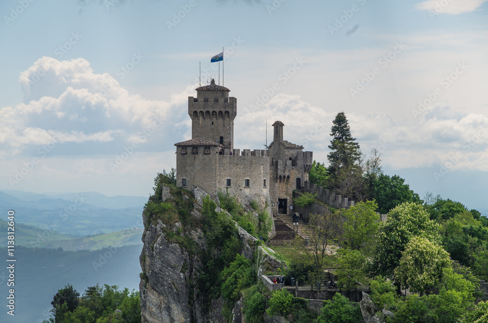 San Marino, Italy the castle of Rocca della Guaita