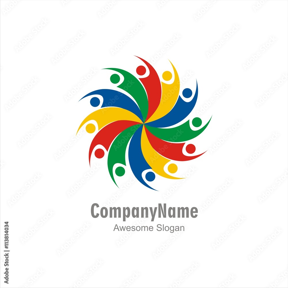 colorful paint brush logo template colorful paint brush logo template