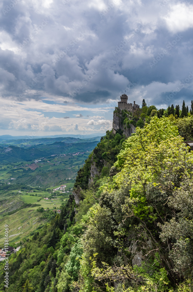 San Marino, Italy the castle of Rocca della Guaita