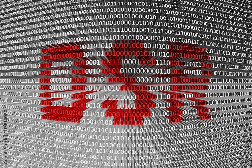 DSR in the form of binary code, 3D illustration DSR in the form of binary code, 3D illustration