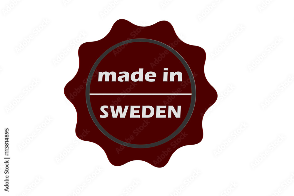 made in Sweden red round vintage stamp.Sweden stamp.Sweden seal.Sweden tag.Sweden.Sweden sign.Sweden.Sweden label.stamp.made.in.made in.