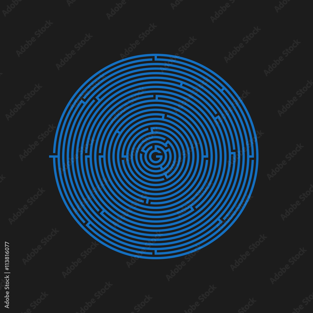 Round Labyrinth. Vector Illustration Round Labyrinth. Vector Illustration