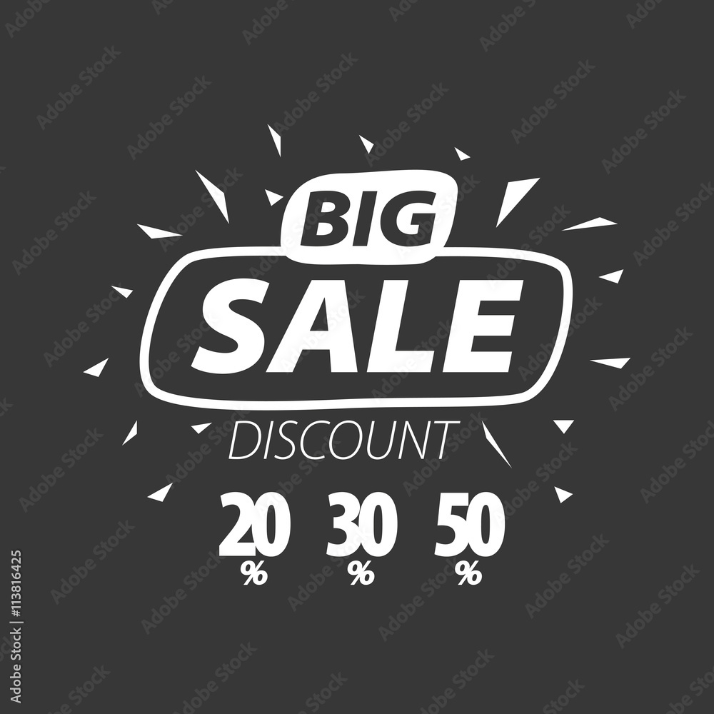 Naklejka premium vector sign for discounts