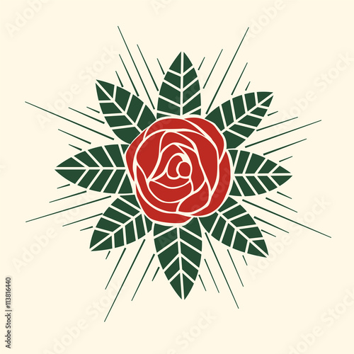 Rose vector style