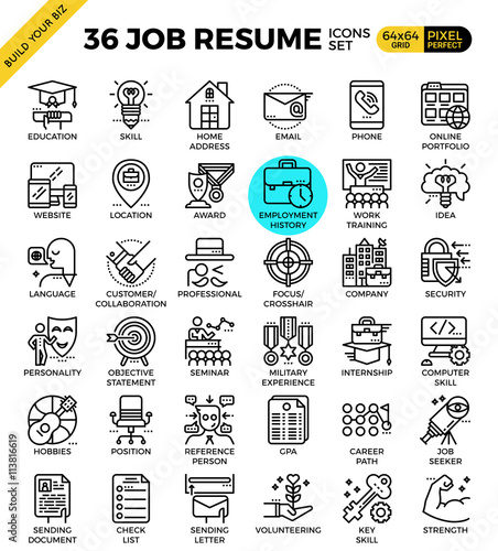 Job Resume Icons