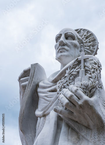 Obraz na płótnie Statue des heiligen Bernhard in Olivieto Maria Maggiore w salonie