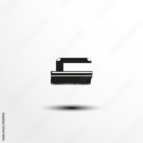 Brush for carpets. Vector icon.