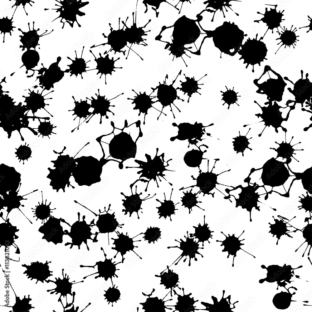 Seamless pattern of ink blots Seamless pattern of ink blots
