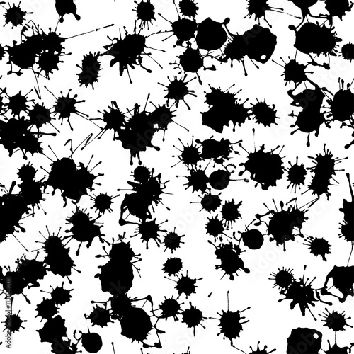 Seamless pattern of ink blots