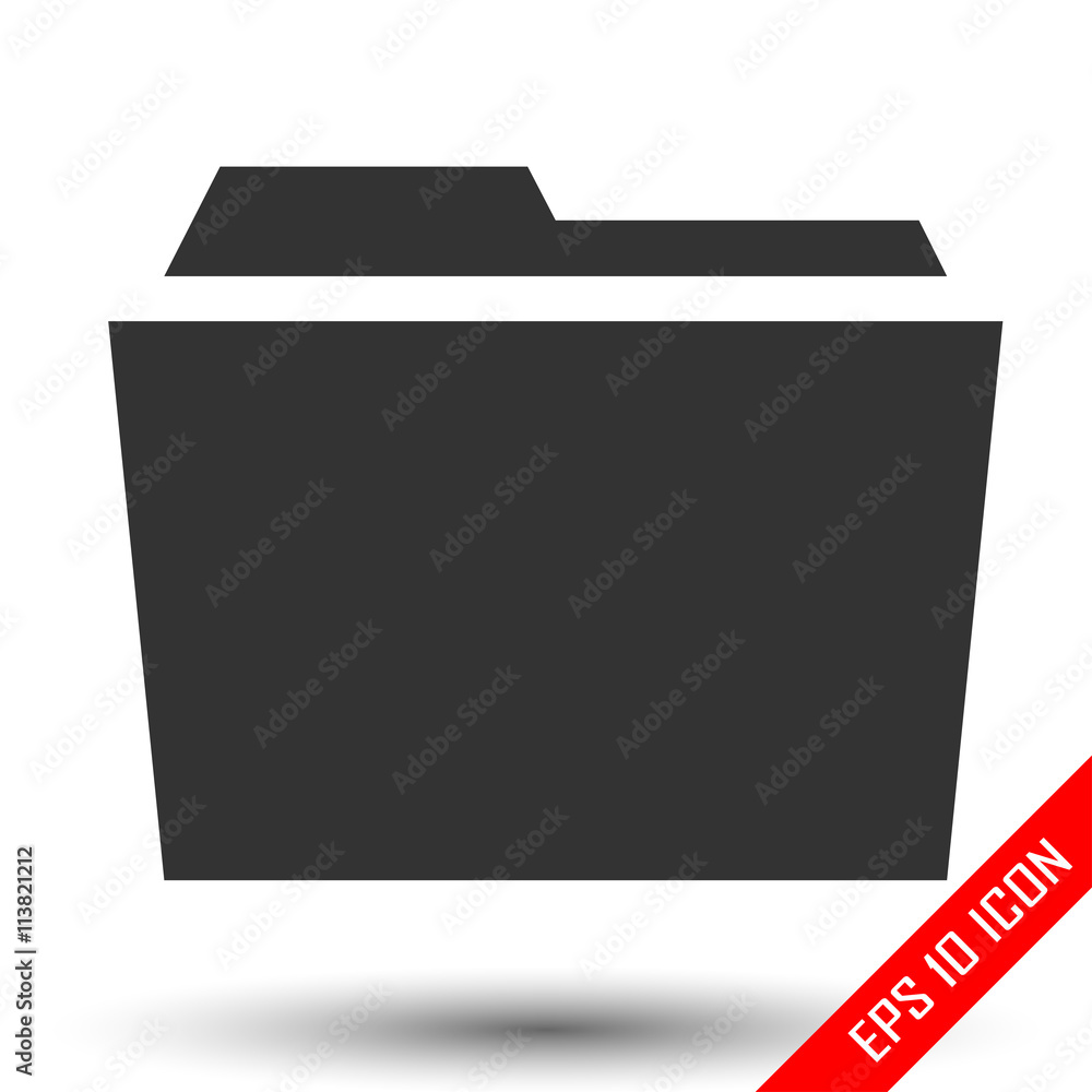 Folder icon. Flat icon of folder. Folder EPS. Vector illustration. Folder icon. Flat icon of folder. Folder EPS. Vector illustration.