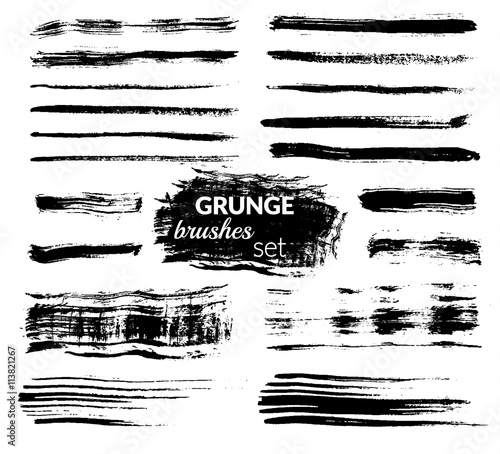 Grunge brushes set.