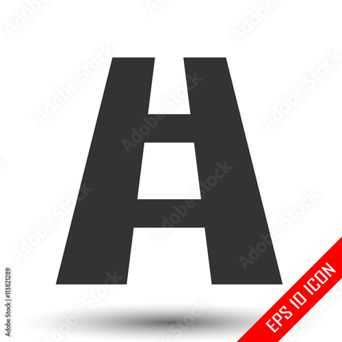 Road icon. Simple flat logo of road on white background. Vector illustration.