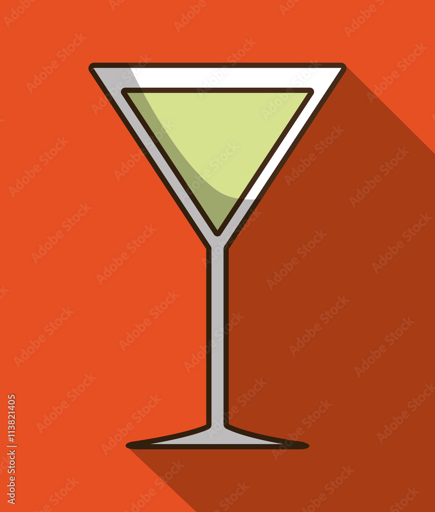 Drink design. Cocktail icon. Style glass illustration, vector Drink design. Cocktail icon. Style glass illustration, vector