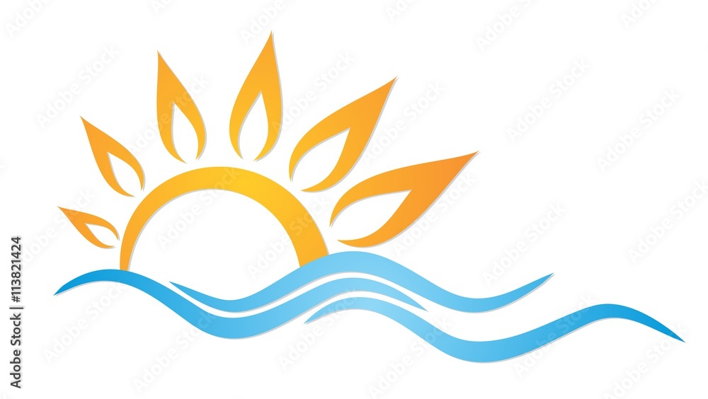 Logo sun and sea. Logo sun and sea.